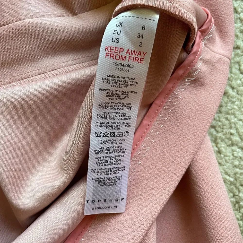 TOP SHOP Jersey Blazer Size 2 - Picture 3 of 9